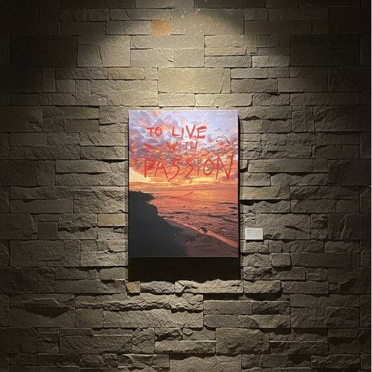 "TO LIVE WITH PASSION" XL PAINTING BY OFFBEAT STUDIOS
