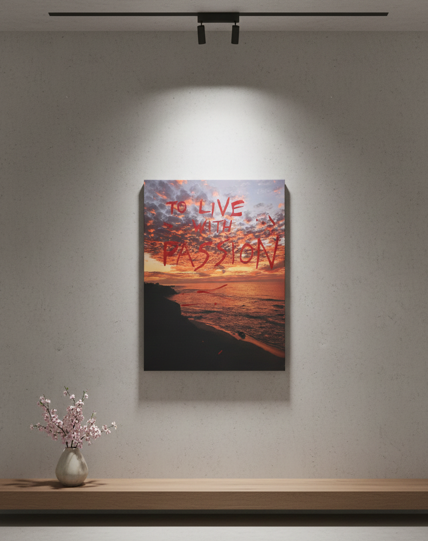 "TO LIVE WITH PASSION" XL PAINTING BY OFFBEAT STUDIOS