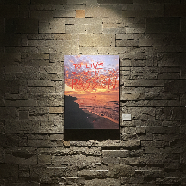 "TO LIVE WITH PASSION" XL PAINTING BY OFFBEAT STUDIOS